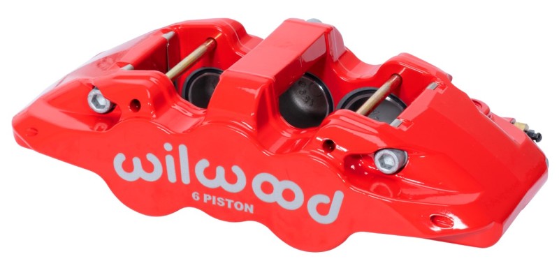 WIL Dynalite Caliper - Wilwood Caliper-Forged Dynalite w/Dust Seal-Red 4.04in Pistons, 1.25in disc,