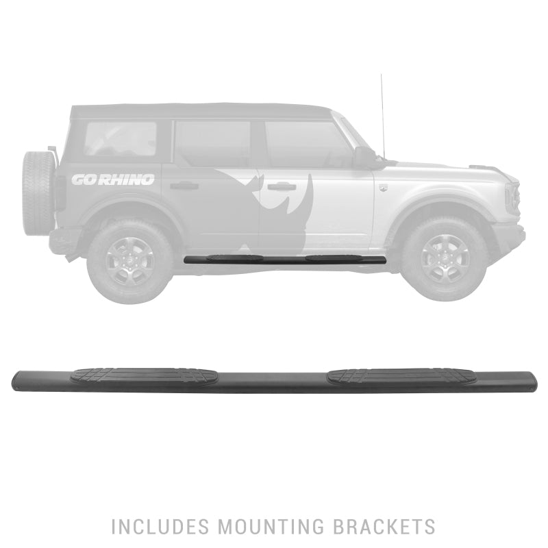 GOR Steps - 1000 - Tex Blk - Go Rhino 18-20 Jeep Wrangler JLU 1000 Series Side Steps - Tex Blk