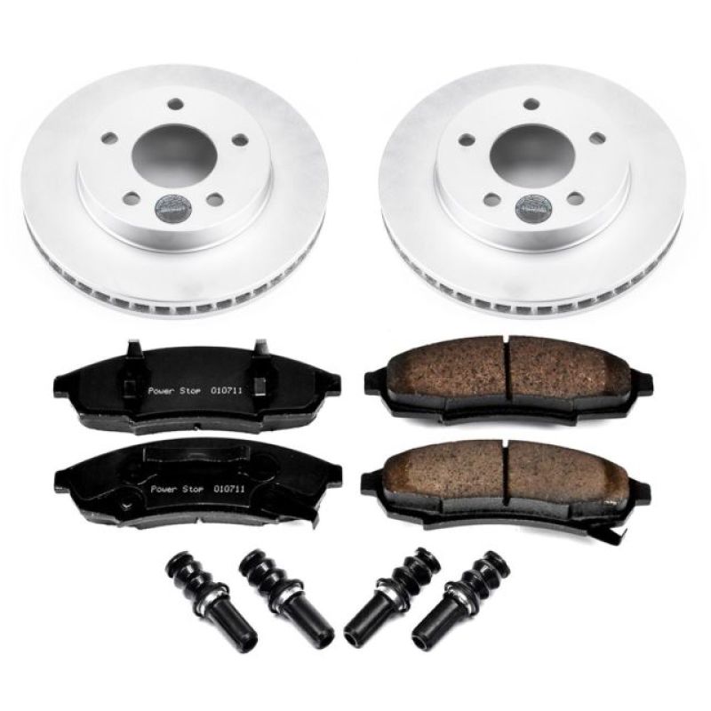 PSB Z17 Evolution Coated Kit - Power Stop 87-94 Oldsmobile Cutlass Cruiser Front Z17 Evolution Geomet Coated Brake Kit