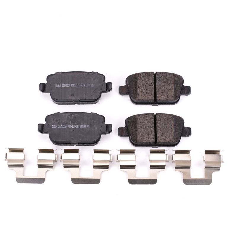 PSB Z17 Evolution Brake Pads - Power Stop 08-12 Land Rover LR2 Rear Z17 Evolution Ceramic Brake Pads w/Hardware