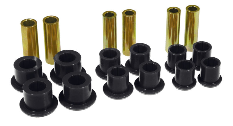 PRO Spring/Shackle Bush- Blk - Prothane 97-04 Ford F150/250 2/4wd Rear Leaf Spring Bushings - Black