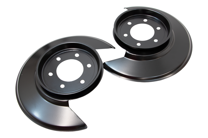 KEN Disc Brake Covers - Kentrol 55-83 Jeep CJ Disc Brake Dust Cover Jeep Black Powdercoat Stainless