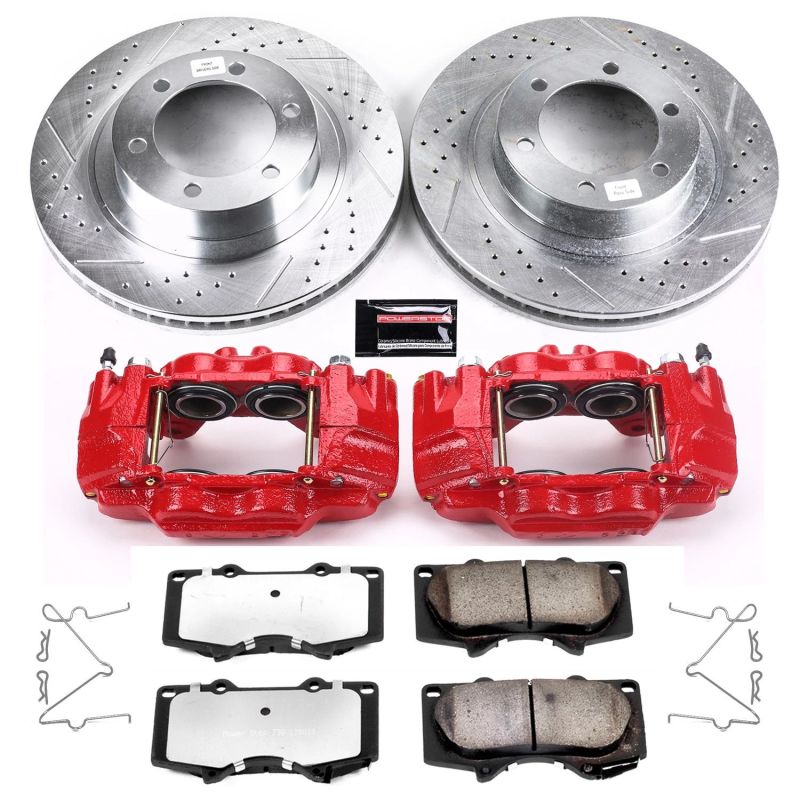 PSB Red Calipers - Power Stop 03-09 Toyota 4Runner Front Z36 Truck & Tow Kit w/Cals