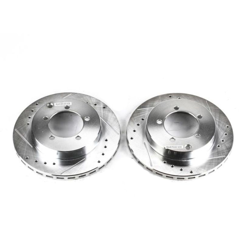 PSB Evolution Drill/Slot Rotor - Power Stop 91-93 Dodge Stealth Rear Evolution Drilled & Slotted Rotors - Pair