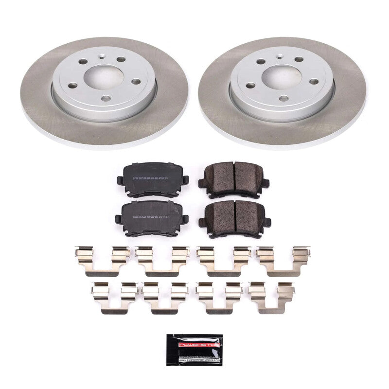 PSB Semi-Coated Rotor Kits - Power Stop 05-09 Audi A4 Quattro Rear Semi-Coated Rotor Kit