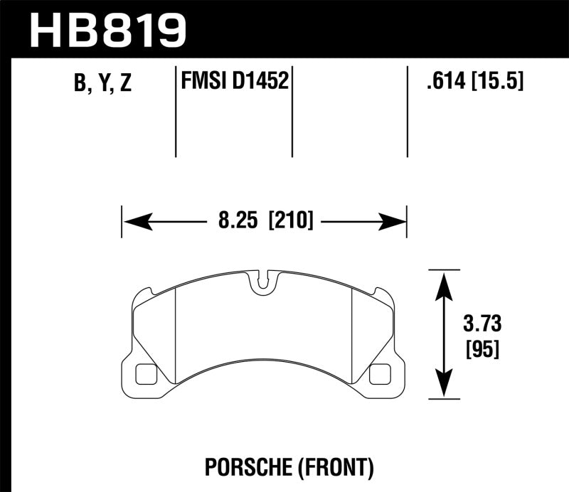 HAWK HPS 5.0 Brake Pad Sets - Hawk 11-13 Porsche Cayenne HPS 5.0 Front Brake Pads
