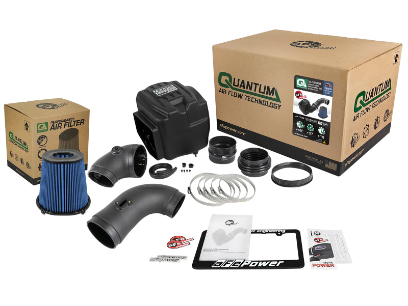 AFE Quantum Intakes - aFe Quantum Pro 5R Cold Air Intake System 08-10 GM/Chevy Duramax V8-6.6L LMM - Oiled