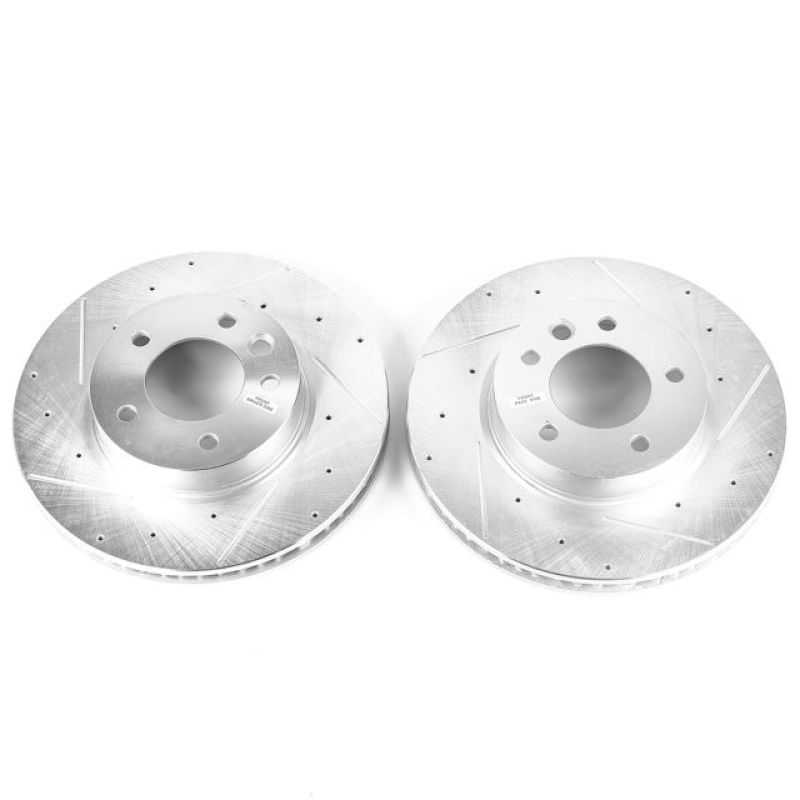 PSB Evolution Drill/Slot Rotor - Power Stop 04-06 Porsche Cayenne Front Evolution Drilled & Slotted Rotors - Pair