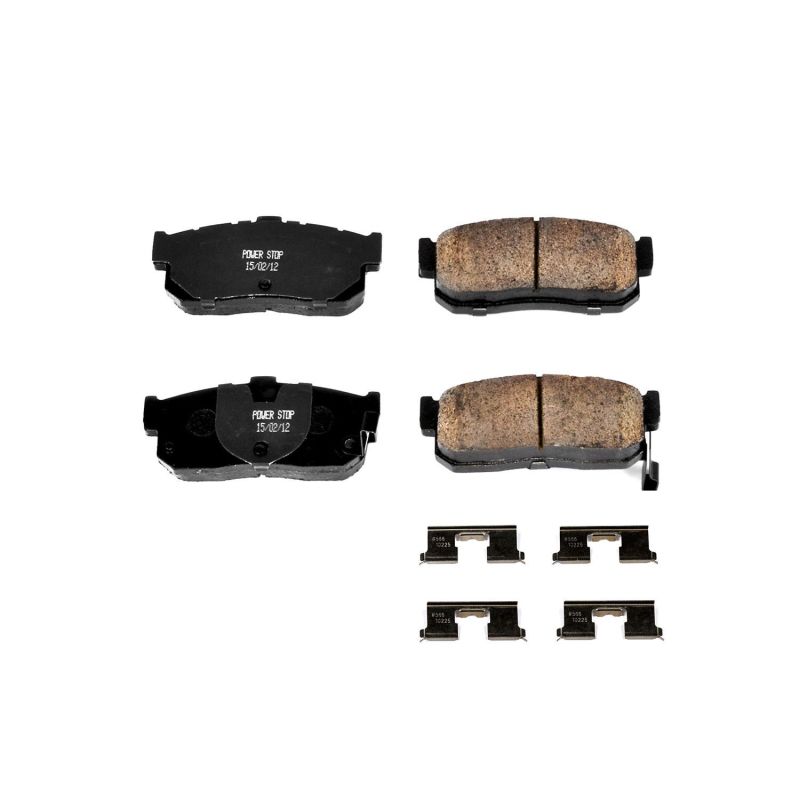 PSB Z17 Evolution Brake Pads - Power Stop 91-96 Infiniti G20 Rear Z17 Evolution Ceramic Brake Pads w/Hardware