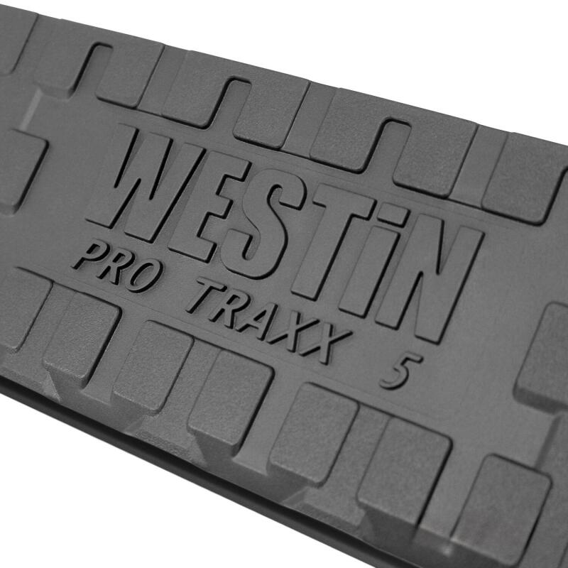 WES Nerf Bars - PRO TRAXX 5 - Westin 2019 Chevrolet Silverado/Sierra 1500 CC (5.5ft) PRO TRAXX 5 WTW Oval Nerf Step Bars - Black