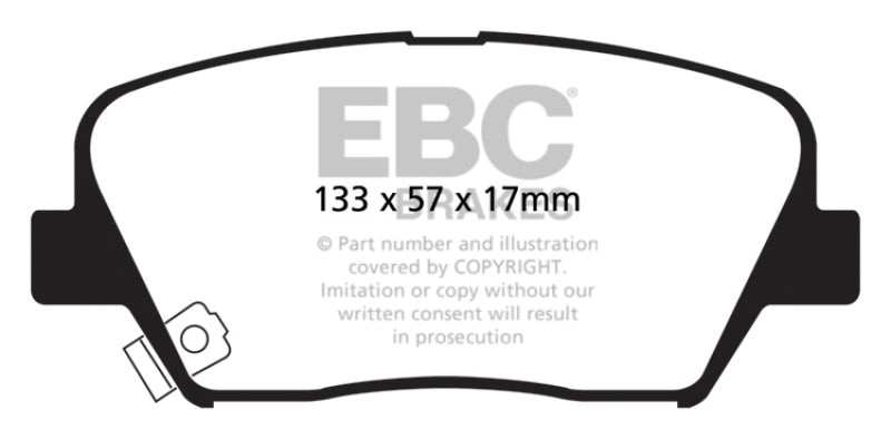 EBC Redstuff Brake Pad Sets - EBC 12+ Hyundai Azera 3.3 Redstuff Front Brake Pads