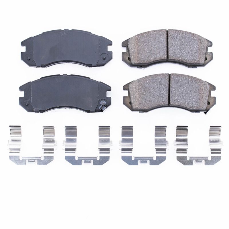 PSB Z17 Evolution Brake Pads - Power Stop 93-96 Subaru Impreza Front Z17 Evolution Ceramic Brake Pads w/Hardware