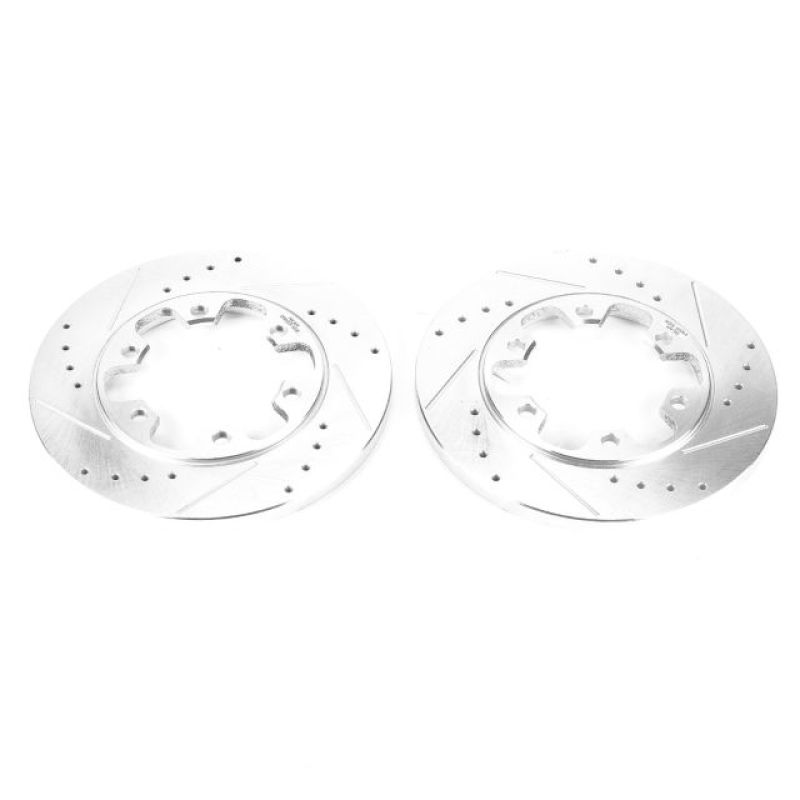PSB Evolution Drill/Slot Rotor - Power Stop 15-19 Ford Transit-350 HD Rear Evolution Drilled & Slotted Rotors - Pair