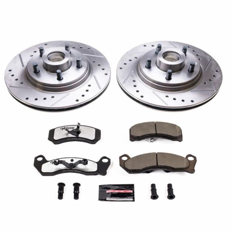 PSB Z26 Street Warrior Kit - Power Stop 84-86 Ford Mustang Front Z26 Street Warrior Brake Kit