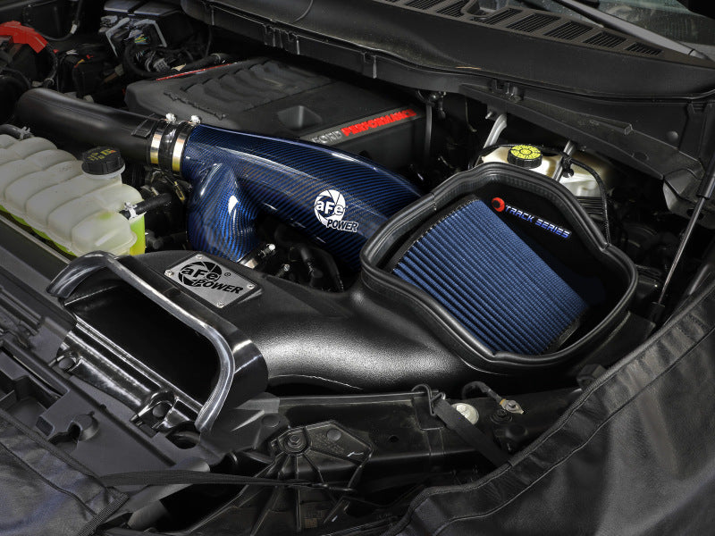 AFE Track Series Intake - aFe 17-24 Ford F-150 Track Series Blue Kevlar Carbon Fiber C/A Intake System w/Black Pro 5R Filter