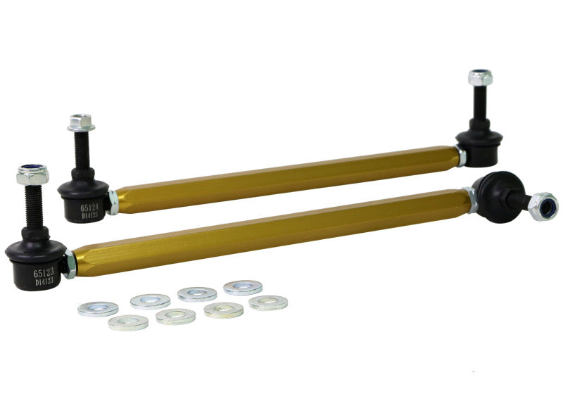 WL Sway Bar Links - Whiteline 06/05+ Ford Focus LS / 05/09+ Mazda 3 BK Front Swaybar Link Kit H/Duty Adj Steel Ball