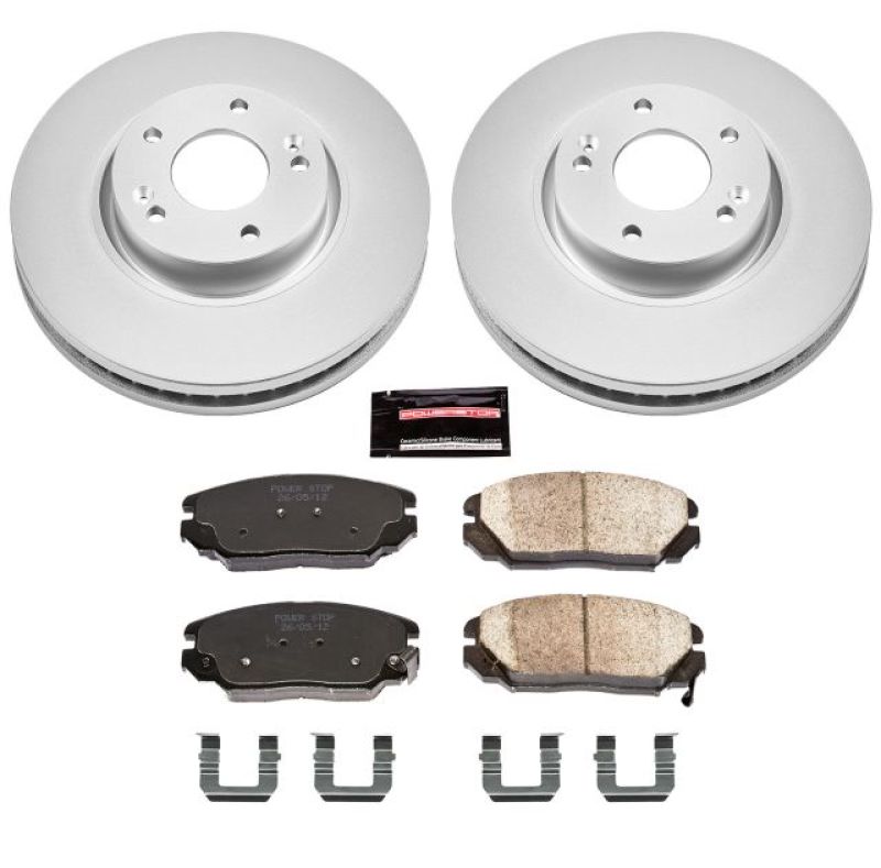 PSB Z17 Evolution Coated Kit - Power Stop 06-10 Hyundai Sonata Front Z17 Evolution Geomet Coated Brake Kit