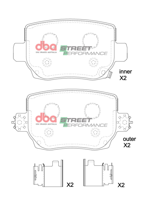 DBA SP Performance Brake Pads - DBA 2019+ Tesla Model 3 Standard/Long Range SP Performance Rear Brake Pads