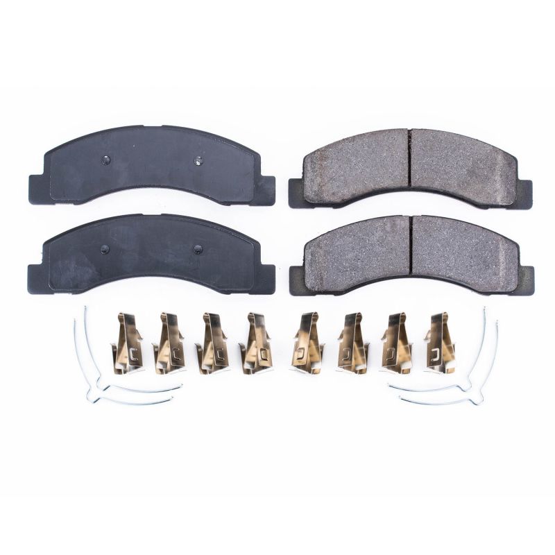 PSB Z17 Evolution Brake Pads - Power Stop 00-05 Ford Excursion Front Z17 Evolution Ceramic Brake Pads w/Hardware