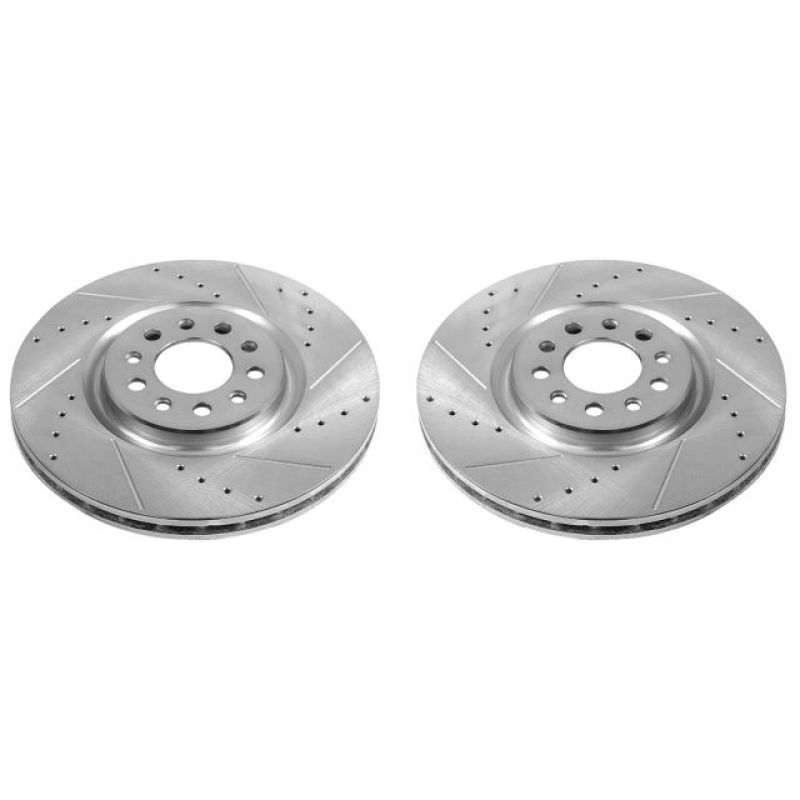 PSB Evolution Drill/Slot Rotor - Power Stop 15-17 Chrysler 200 Front Evolution Drilled & Slotted Rotors - Pair