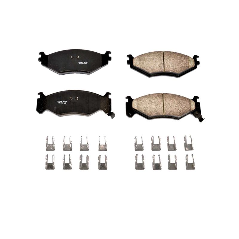 PSB Z17 Evolution Brake Pads - Power Stop 91-92 Chrysler Daytona Front Z17 Evolution Ceramic Brake Pads w/Hardware