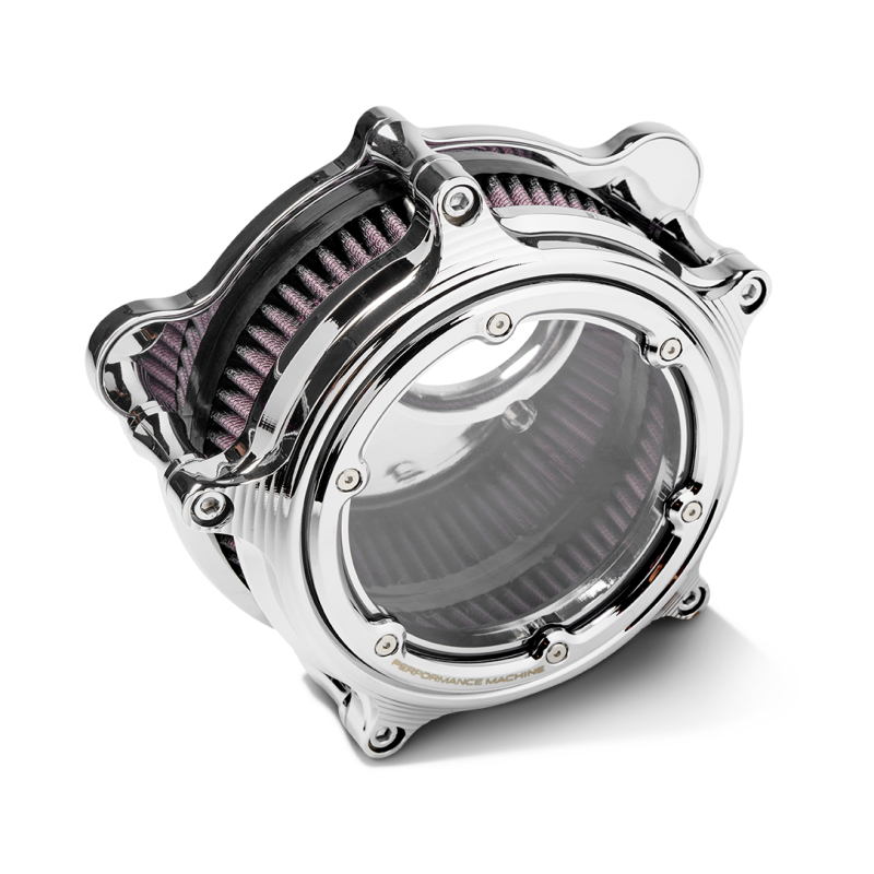 PFM Air Cleaners - Performance Machine  Vision Air Cleaner W/Bezel - Chrome