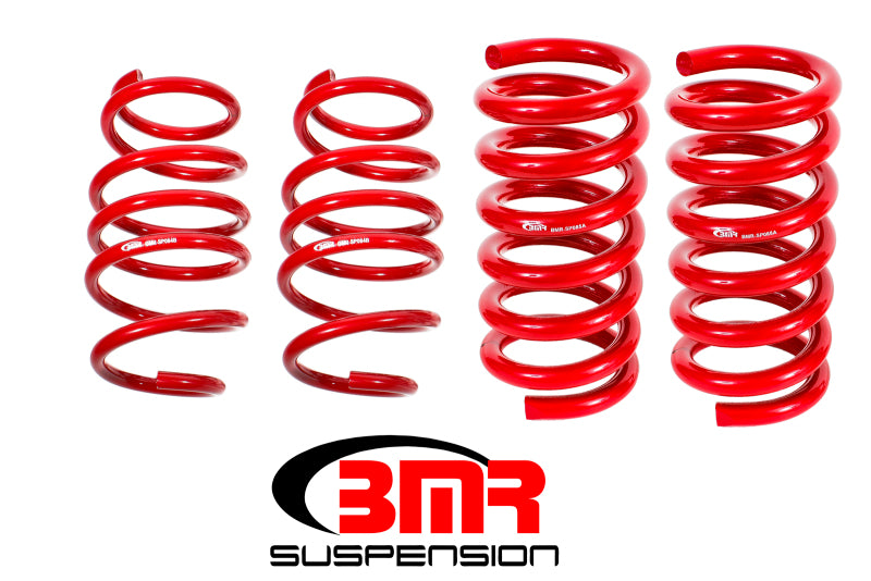 BMR Lowering Springs - BMR 15-17 S550 Mustang Handling Version Lowering Springs (Set Of 4) - Red