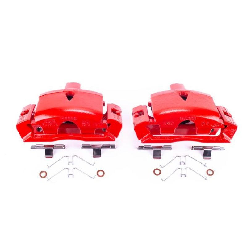 PSB Red Calipers - Power Stop 04-06 Ford E-150 Rear Red Calipers w/Brackets - Pair