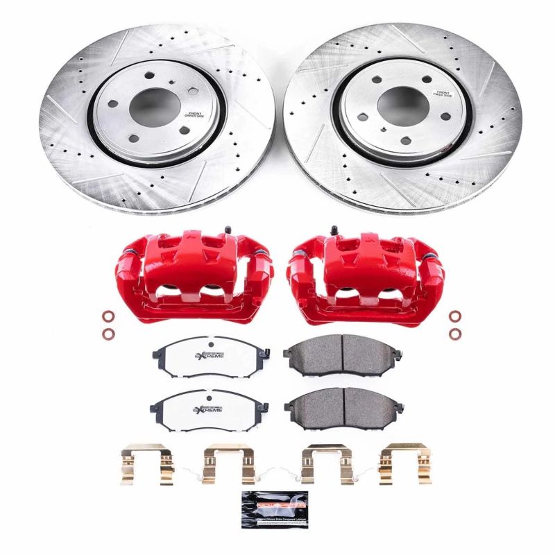 PSB Z26 Street Kit w/Cals - Power Stop 05-12 Infiniti FX35 Front Z26 Street Kit w/Calipers
