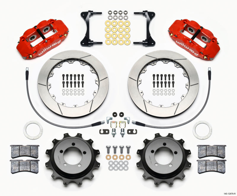 WIL Superlite Brake Kit - Wilwood Narrow Superlite 4R Rear Kit 12.88in Red 99-05 WRX / 99-07 Impreza