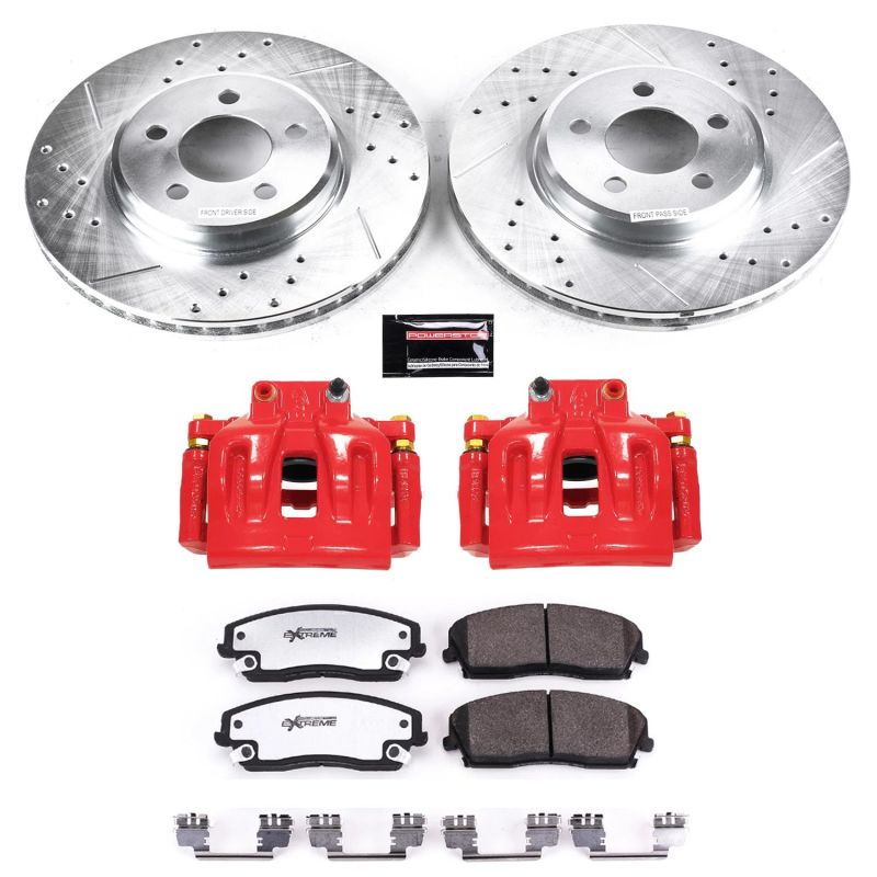 PSB Z26 Street Kit w/Cals - Power Stop 12-19 Chrysler 300 Front Z26 Street Warrior Brake Kit w/Calipers