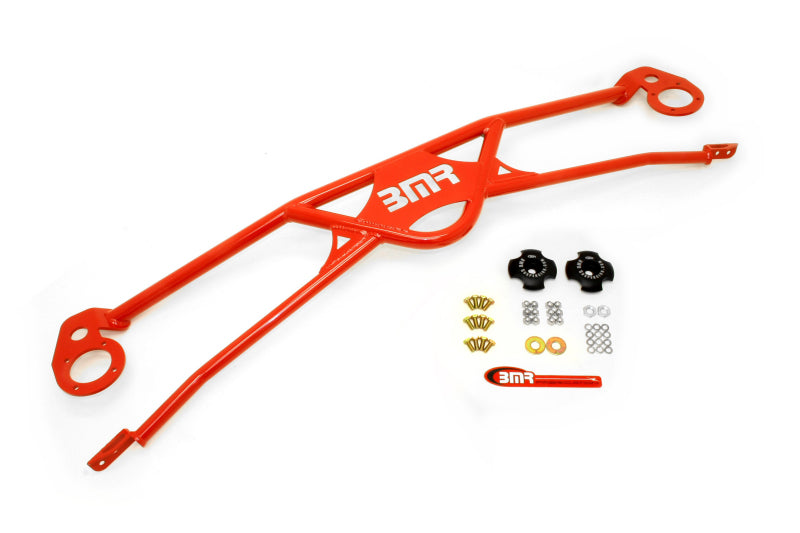 BMR Strut Tower Braces - BMR 2010 5th Gen Camaro Front 4-Point Strut Tower Brace - Red