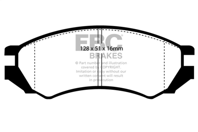 EBC Yellowstuff Brake Pad Sets - EBC 91-93 Nissan NX 2.0 (ABS) Yellowstuff Front Brake Pads