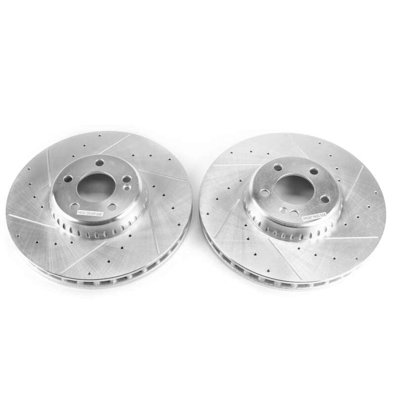 PSB Evolution Drill/Slot Rotor - Power Stop 15-18 Mercedes-Benz C300 Front Evolution Drilled & Slotted Rotors - Pair