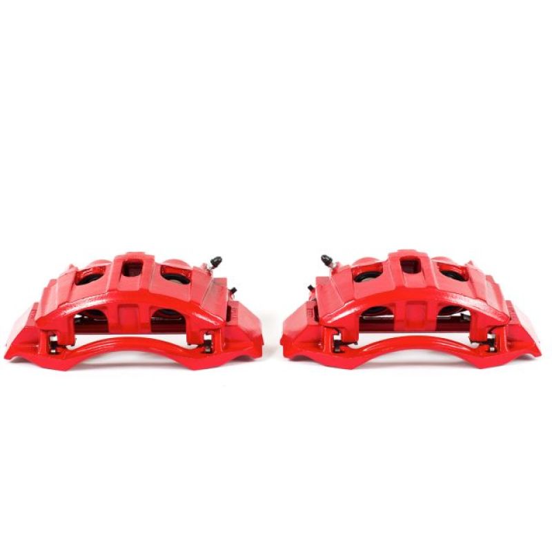 PSB Red Calipers - Power Stop 08-14 Ford E-150 Rear Red Calipers w/Brackets - Pair