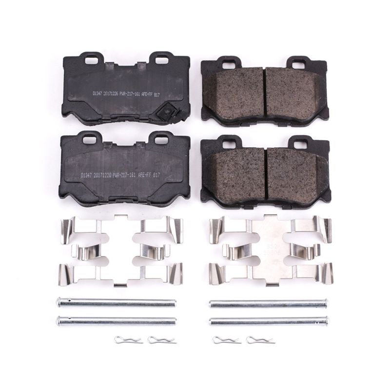PSB Z17 Evolution Brake Pads - Power Stop 09-13 Infiniti FX50 Rear Z17 Evolution Ceramic Brake Pads w/Hardware