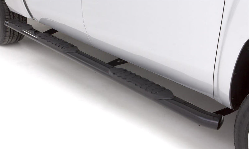 LND Nerf Bars - Black - Lund 99-16 Ford F-250 Super Duty Crewcab 5in. Oval WTW Steel Nerf Bars - Black