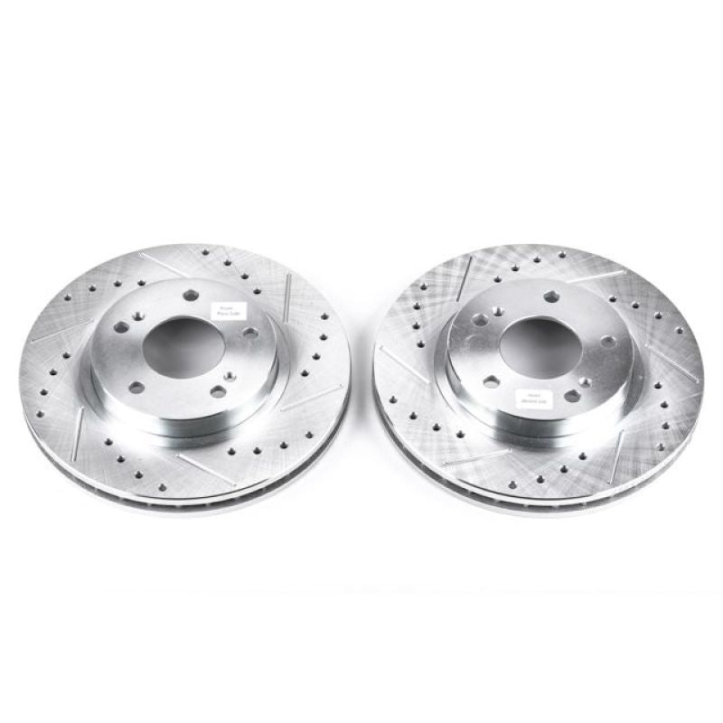 PSB Evolution Drill/Slot Rotor - Power Stop 00-01 Infiniti I30 Front Evolution Drilled & Slotted Rotors - Pair