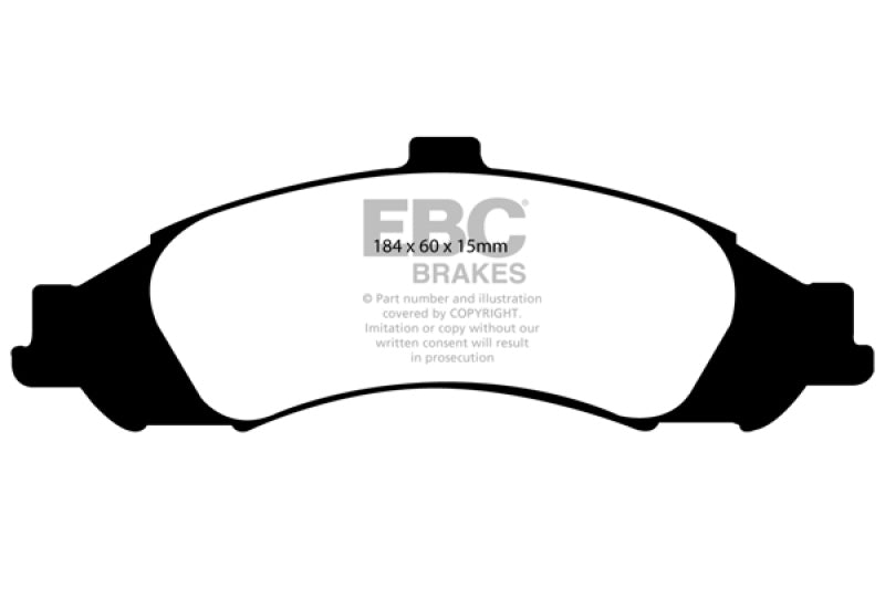 EBC Redstuff Brake Pad Sets - EBC 03-04 Pontiac GTO 5.7 (Solid Rear Rotors) Redstuff Front Brake Pads
