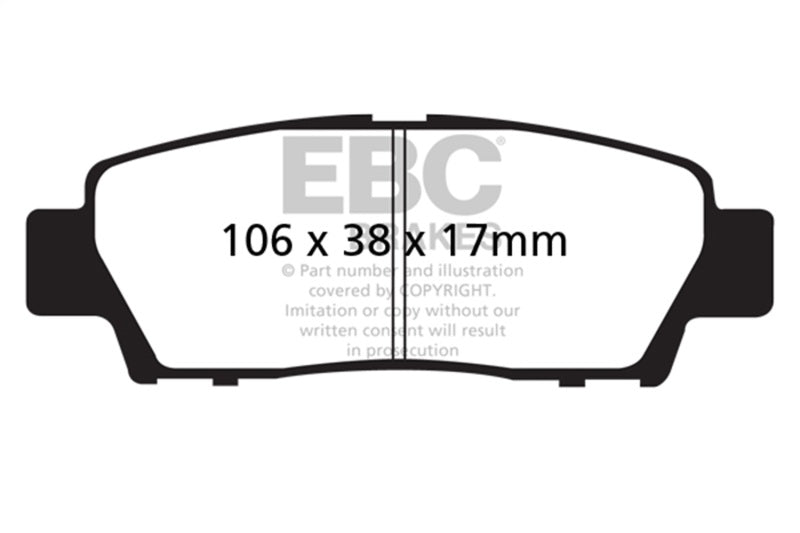 EBC Greenstuff Brake Pad Sets - EBC 95-96 Toyota Avalon 3.0 Greenstuff Rear Brake Pads