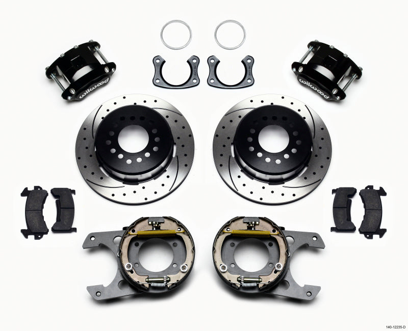 WIL D154 Brake Kit - Wilwood D154 P/S Park Brake Kit Drilled New Big Ford 2.50in Off Front Mount