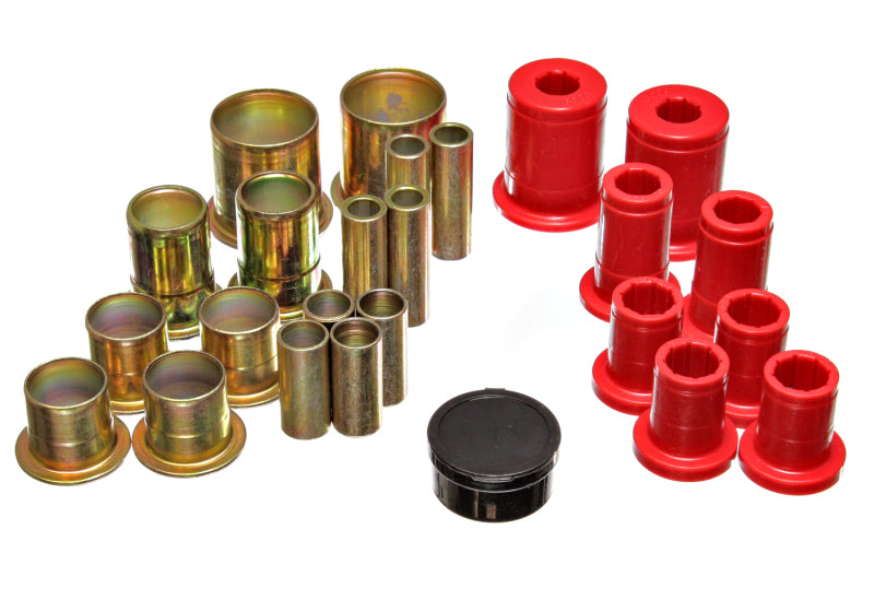 ES Cntrl Arm Bushings - Red - Energy Suspension 73-74 Camaro / 73 GrandAm/GrandPrix Red Control Arm Bushing Set - Complete Set