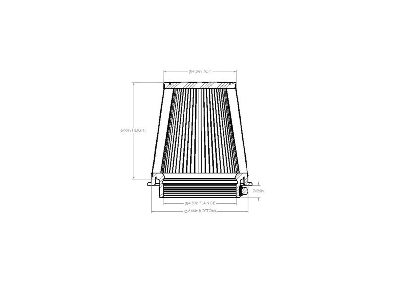 AFE Universal D2 Dura Dry Air Filter - aFe Momentum Intake Replacement Air Filter w/ D2 Dura-Dry Media 4-1/2in F x6in B x4-1/2in T X 6in H