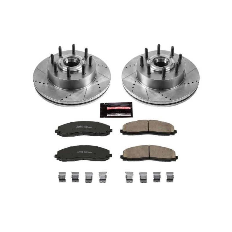 PSB Evolution Drill/Slot Rotor - Power Stop 13-22 Ford F-350 Super Duty Front Z23 Evolution Brake Kit