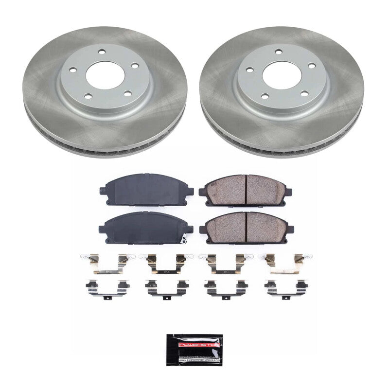 PSB Semi-Coated Rotor Kits - Power Stop 04-09 Nissan Quest Front Semi-Coated Rotor Kit