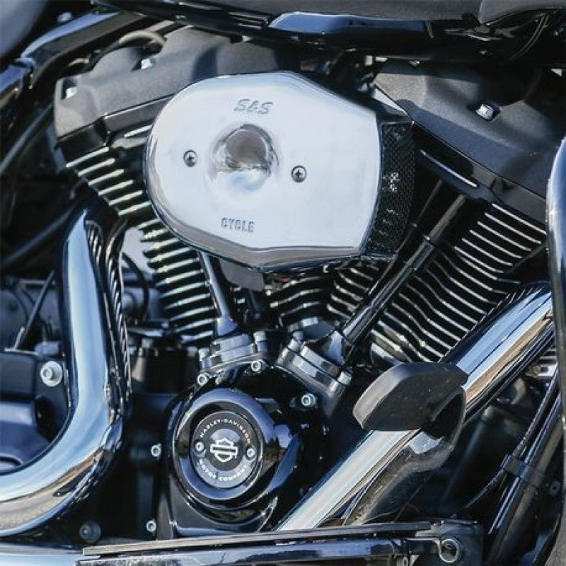 SSC Air Cleaner Kits - S&S Cycle 17-23 M8 Touring/18-23 BT Stealth Air Cleaner Kit w/ Chrome Tribute Cover