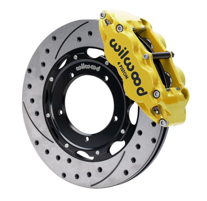 WIL Superlite Brake Kit - Wilwood 69-74 Porsche 911 Front Superlite Brake Kit 3in MT Drilled & Slotted Face - Yellow