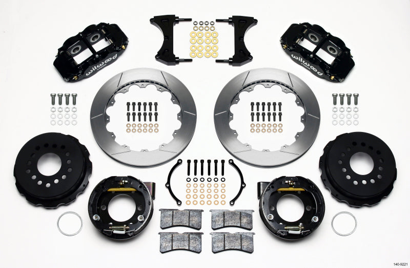 WIL Superlite Brake Kit - Wilwood Narrow Superlite 4R Rear P-Brk Kit 12.88in 2005-2014 Mustang