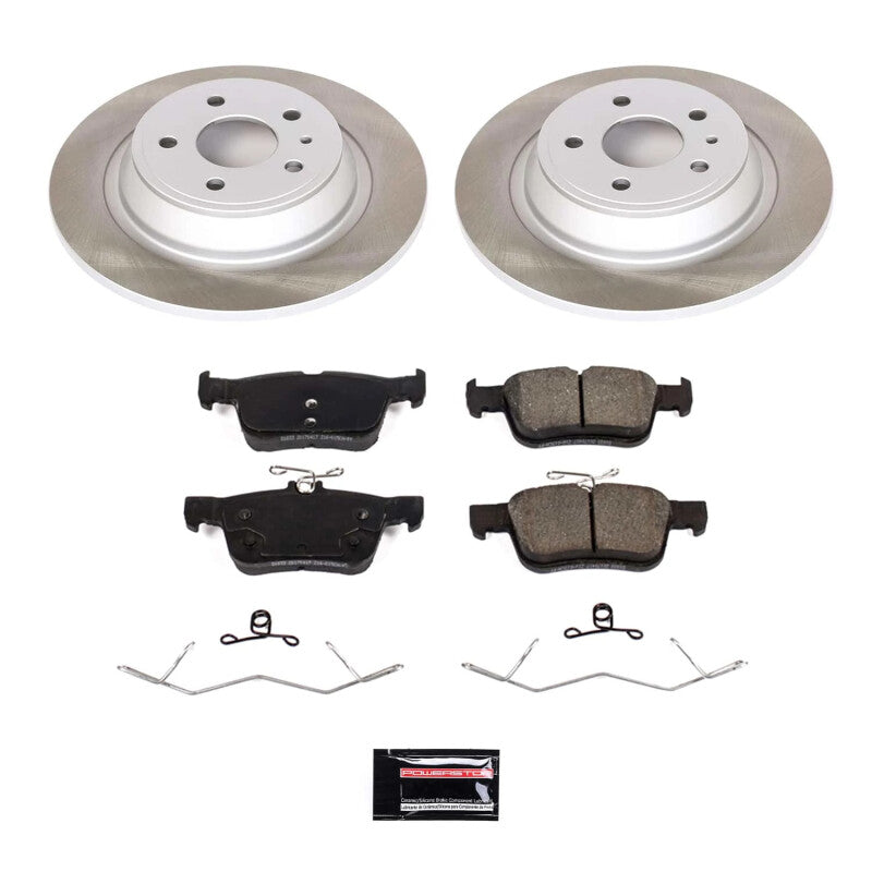 PSB Semi-Coated Rotor Kits - Power Stop 17-20 Ford Fusion Rear Semi-Coated Rotor Kit