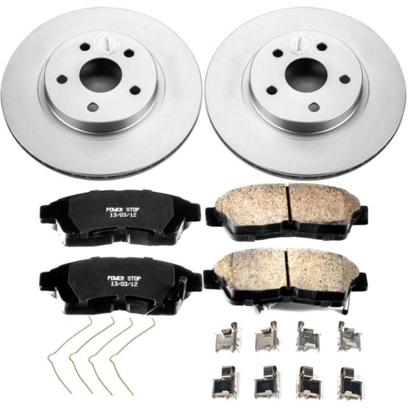 PSB Z17 Evolution Coated Kit - Power Stop 96-00 Toyota RAV4 Front Z17 Evolution Geomet Coated Brake Kit